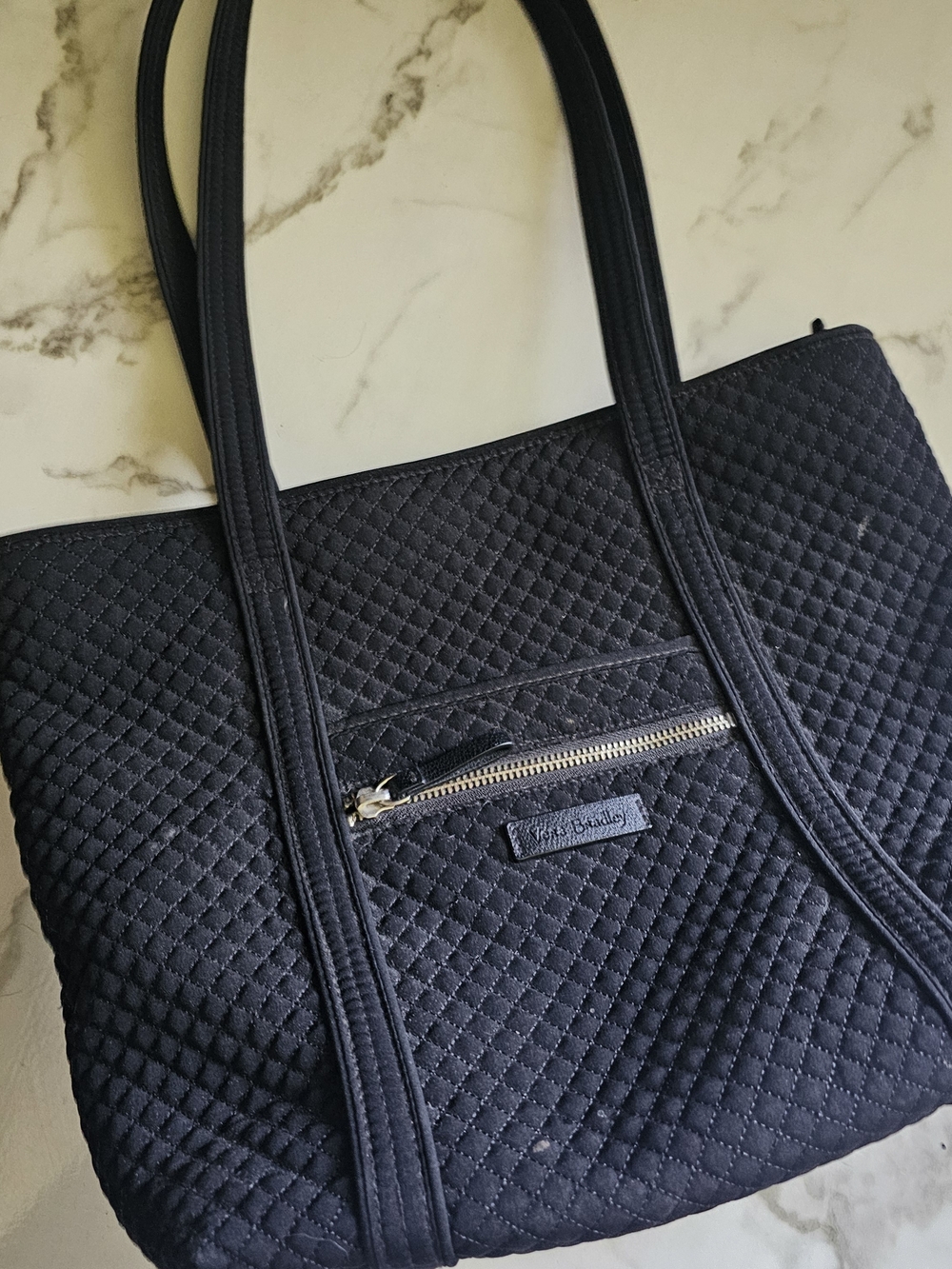 Vera Bradley Black Quilted Tote Bag